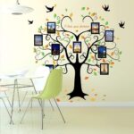 Family Tree Wall Decal - 9 Large Photo Picture Sticker Frames - Peel and Stick Wall Decal – Tree Branches Decoration |Multiple Colors| Large - Image 3