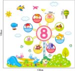 Wall stickers with butterfly and flower design, photo frames, height measurements, home decor, children's room decor, kitchen decor size 60x90 ay9251 - Image 4