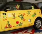 docooler Cartoon Funny Humorous Frog Big Eye Removable Wall Stickers DIY Kid's Child Room Decor Decal AY7159 (70* 50cm) - Image 2