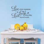 Live Every Moment, Laugh Every Day, Love Beyond Words, Wall Decal Motivational Sticker, Family Inspirational Wall - Image 4