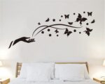Jm8342 Black Butterflies Vinyl Wall Sticker Home Decal Paper Removable Living Dining Bedroom Kitchen Art Picture Murals DIY Stick Girls Boys Baby Nursery - Image 2