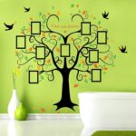 Family Tree Wall Decal - 9 Large Photo Picture Sticker Frames - Peel and Stick Wall Decal – Tree Branches Decoration |Multiple Colors| Large - Image 5