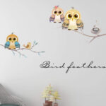 Owl Wall Stickers DIY Art Self Adhesive Wall Stickers Wall Stickers for Bedrooms for Girls, for Wall Window Furniture Kitchen Window Hallway - A - Image 2