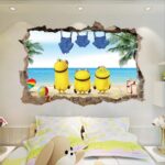 Wall Sticker Minions Poster Wall Decoration Door Sticker Home Decoration Wall Art Gift - Image 4