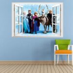 Frozen ElLsa Anna Olaf Kristoff Sven Hans 3D Window Wall Poster, Wallpaper, Wall Sticker Home Decor Stickers for bedrooms, Living Room, Hall, Kids Room, Play Room LM6006 Size: 45x60 - Image 6