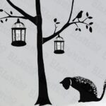 Poem & Cat - Interior Wall Sticker Applique Wallpaper 32cm*60cm - Image 3