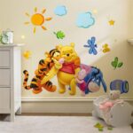 Tc1068 Winnie The Pooh Friends Wall Stickers for Kids Rooms Decorative Sticker Adesivo De Parede Removable PVC Wall Decal - Image 2