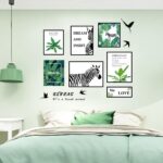 HEUREKA Green Plant with Zebra Design Peel and Stick Self Adhesive Wall Sticker (60 CM X 90 CM) - Image 3