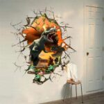 UYEDSR Wall Sticker lovely 3D hole cartoon movie boys fans love gifts Dinosaur room decal wall sticker home decoration - Image 4