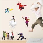 Big Hero Baymax Wall Stickers for Kids Room Home Decoration PVC Walls Decal Cartoon Movie Mural Art 30 * 90Cm - Image 4