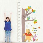 Child Height Measurement Growth Chart Tree Winnie the Pooh Owl Wall Sticker Living Room Kids Bedroom Home Decor Wall Stickers - Image 2