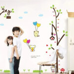 New Design Cute Tree Height Chart Measurement with Bears and Cloud DIY Wall Decal for Nursery Room Wall Sticker - Image 8
