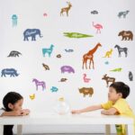 Sk7072 Wall Sticker for Children Nursery Home Decor Decals Nursery Wallpaper Animals
