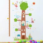 Kids Room Wall Sticker Pencil Tree Animal Measurement Height Stickers Children's Room Bedroom Cartoon Height Height Stickers Kindergarten Classroom-Photo Color_Oversized size 60x90 sk2003ab - Image 2