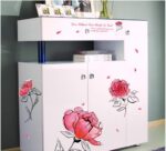 Wall Decal Pink Rose Lily Daisy Magnolia Flower Romantic Vinyl Sticker for Bedroom Living Room (Romantic pink flower) size 50x70 ay7234 - Image 2