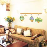 Wall Stickers Corridor Living Room Bedroom Background Wall Decoration Potted Flower Basket Flower Plant size 45x60 ay620