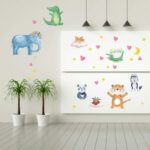 Cartoon Animal Living Room Children Kids Bedroom Nursery Kindergarten Removable Door Wall Stickers Poster Decal Decor Mural - Image 2