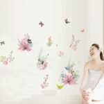 Fresh Flowers Birds Butterflies Wall Decal Home Sticker Abc 1056 - Image 2