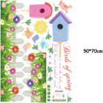 Cartoon Butterfly Flower Wall Stickers for Picture Frames Height Measurements Removable Wallpaper size 50x70 sk7008 - Image 4