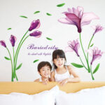 Shiny Purple Flower Wall Sticker | Buy This Elegant Floral Room Decor | YASH845  saize 60x90 dlx6012 - Image 3