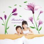 Purple Flowers Fantasy Vinyl Wall Decal PVC Home StickerDLX6012 - Image 3