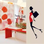 Wall Sticker Pretty Girl Miniskirt Heels Shoulder Bag Ay7080 - Image 4