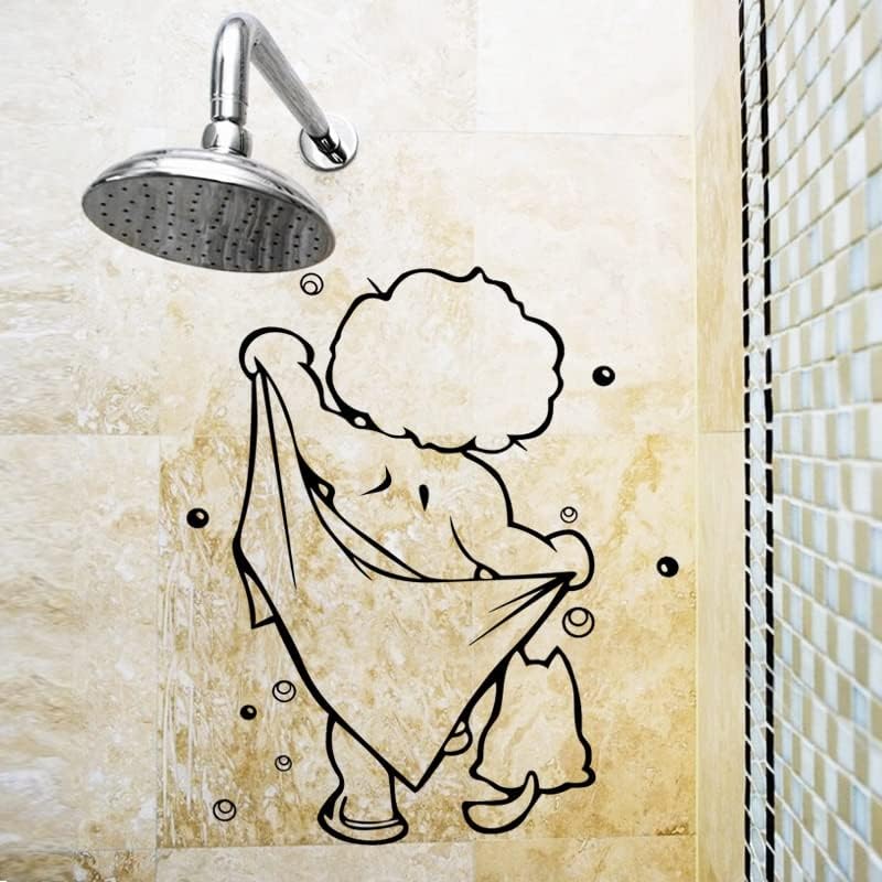61xLqqa25XL._AC MXIAOXIA Shower Glass Door Stickers Bathing Wall Removable For Bathroom Decor Art Decals - Image 1