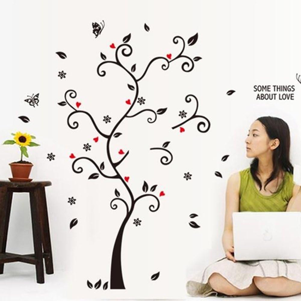 61xTMCU_YWL._AC_SL1000 Ay6031 3D Wall Decals Family Trees DIY Wall Stickers with Quotes and Photo Frame for Home Decor Living Room - Image 1