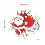 NC1370       Wall Stickers for Room Decor Cartoon Breaking Santa Claus Mural Art Home Decals Posters Kids Bedroom Xmas Decorations - Image 5
