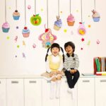 Xl8108 Colorful Cartoon Dessert Lollipops Stars Removable Wall Sticker Decal, Children Kids Baby Home Room Nursery DIY Decorative Adhesive Art Wall Mural - Image 2