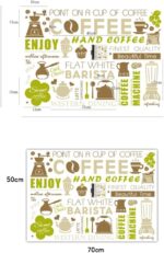 Coffee COFFEE Wall Sticker Wall Sticker Wallpaper Wall Sticker 50*70cm size xh5428 - Image 3