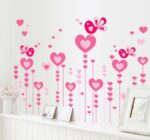 Love Pink Bird Wall Stickers AY9116 Aesthetic Children's Bedroom Wall Stickers - Image 4