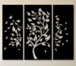 Set of 3 Panels Tree of Knowledge and Wisdom Interior Design Wall sticker - Image 5