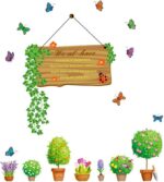 Cartoon animal, flower, butterfly, tree wall stickers, home decor, PVC decoration, size 60x90 ay9172 - Image 3