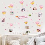 XL8249 Wall Sticker,YaBuy Romantic Hearts & Photo Frame Wall Sticker Removable Cute Pink Art Decal Room Decoration Reusable Wallpaper Photo Wall Sticker - Image 2