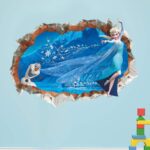 Frozen Cartoon Character Wall Sticker Diy Wall Paper Children's bedroom Living Office Decoration Can Remove The Wall Poster Home Decor size 20x25 zy14173 - Image 2