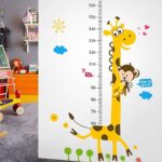 PVC Children Height Growth Chart Measure Wall Sticker Kids Room Decor Animal Decal Xh778 - Image 4