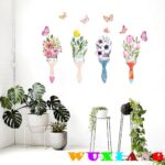 JM7355 Butterfly Flower Bedroom Living Room Sofa Background Wall Sticker - Multi-A - Image 2