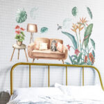 WS0388 NORDIC GREEN PLANT & CAT WALL STICKER - Image 4