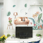 WS0388 NORDIC GREEN PLANT & CAT WALL STICKER - Image 6
