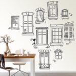 Abstract Doors Windows and Cupboard Wall Sticker - Image 2