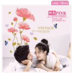3D Romantic Warm Pink Enchanting Flower Wall Stickers Wall Decal PVC Transparent Film for Living Room Children's Room TV Sofa Background Wall Art Decors - Image 3