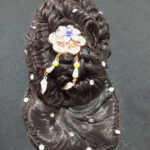 Cosmic Women and Girl Black Synthetic Fiber Style Decorated Juda Stud Work Hair Extension - Image 2
