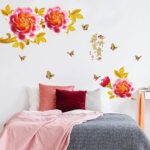 SK9334 Dahlia Flower Wall Decal size 60x90