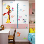 Sk9151 Cartoon Giraffe Height Kids Wall Sticker - Image 5