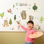 Forest Animals Friendly Wall Sticker 83cm(H) x 162cm(W)