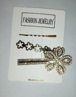 3pcs set rendom design Gold Rhinestone Scissors Pearls Hairpins Hair Clips Hair Accessories - Image 8