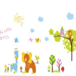 Elephant & Giraffe size 60x90 ay824 - Image 2