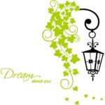 ay7183 street leaves wall decal wallsticker decoration 50x70cm - Image 13