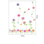Wallsticker Butterfly Flower Stripes Wall Sticker Wallpaper Wall Decoration - Image 4